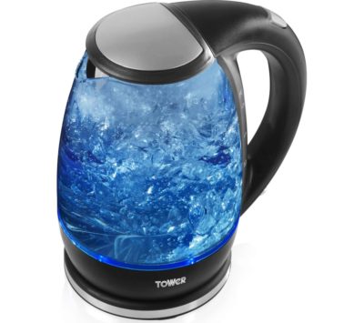 TOWER T10004 Glass Jug Kettle - Black
